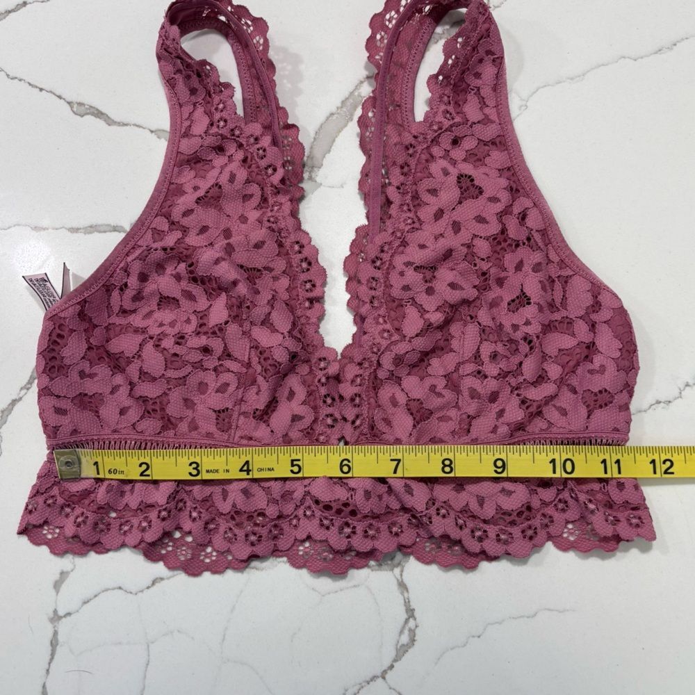 Victoria’s Secret Body by Victoria Women’s Pink Lace Bralette Bra Medium Lounge - Picture 14 of 16